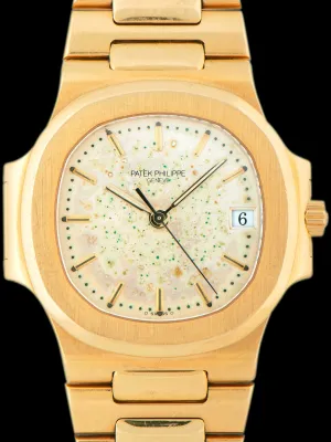 1980s Patek Philippe Nautilus 18K YG (Ref. 3800J) Silver "Wabi-Sabi" Dial
