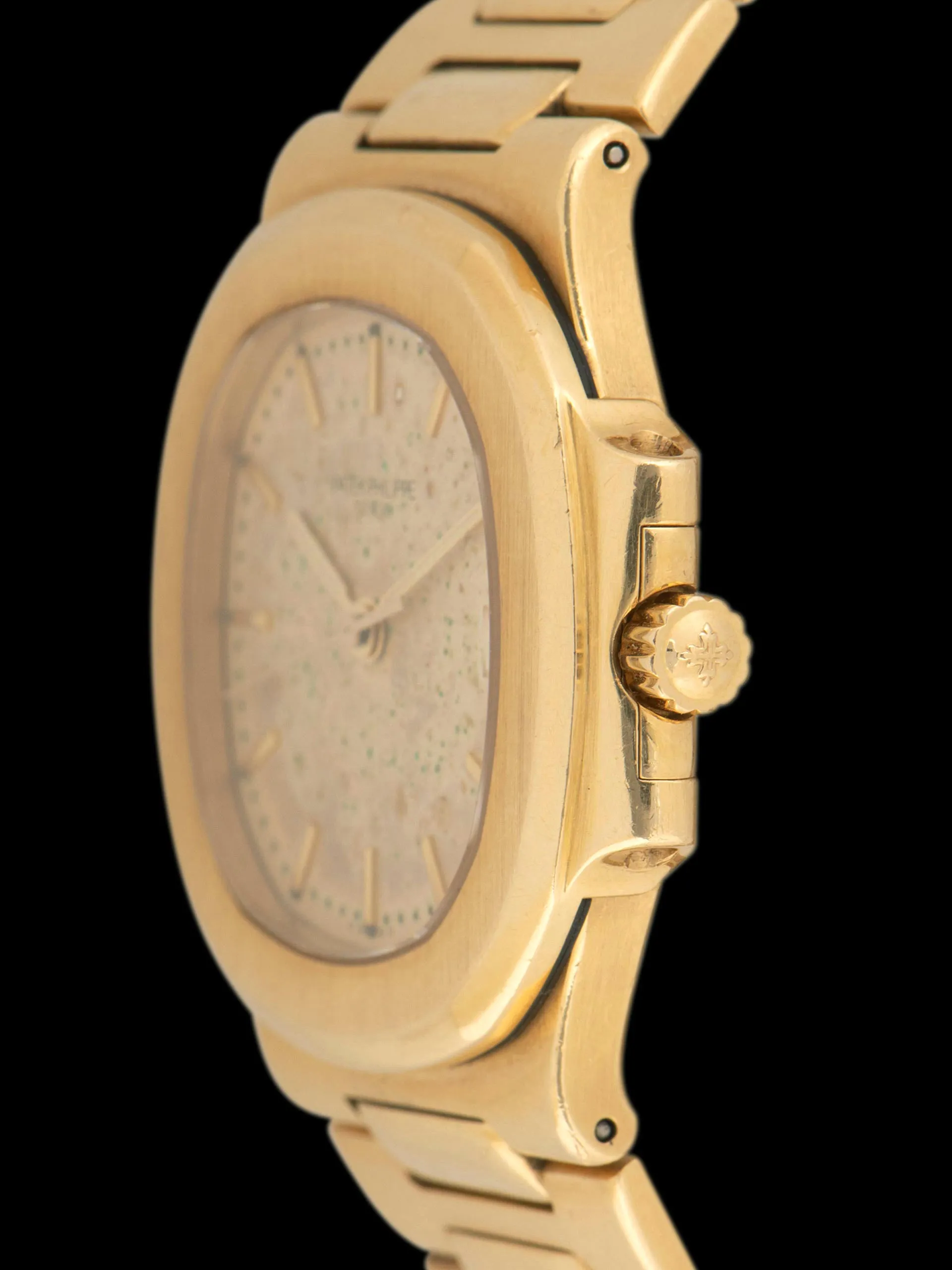 1980s Patek Philippe Nautilus 18K YG (Ref. 3800J) Silver "Wabi-Sabi" Dial