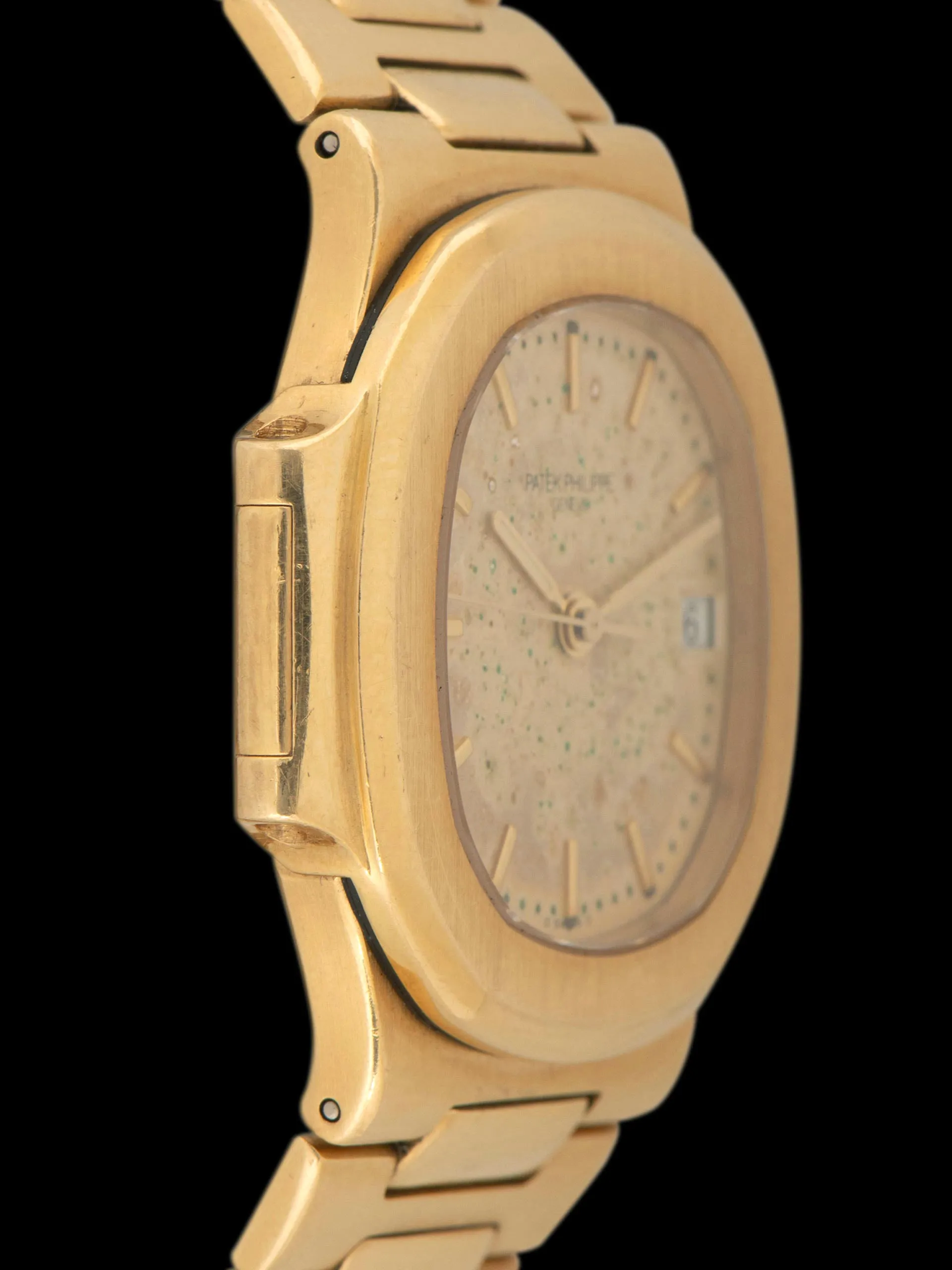 1980s Patek Philippe Nautilus 18K YG (Ref. 3800J) Silver "Wabi-Sabi" Dial