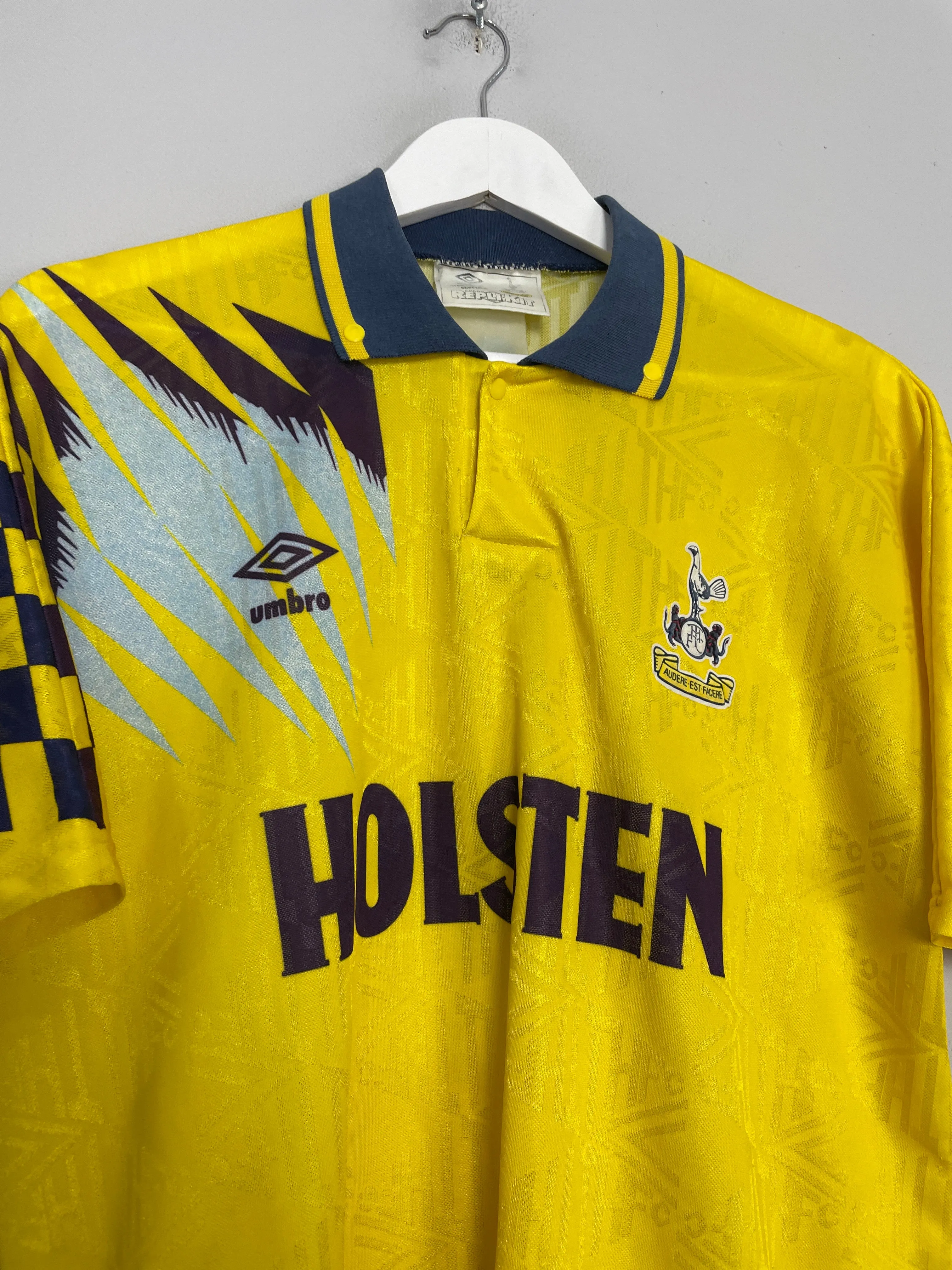 1991/95 TOTTENHAM AWAY SHIRT (L) UMBRO