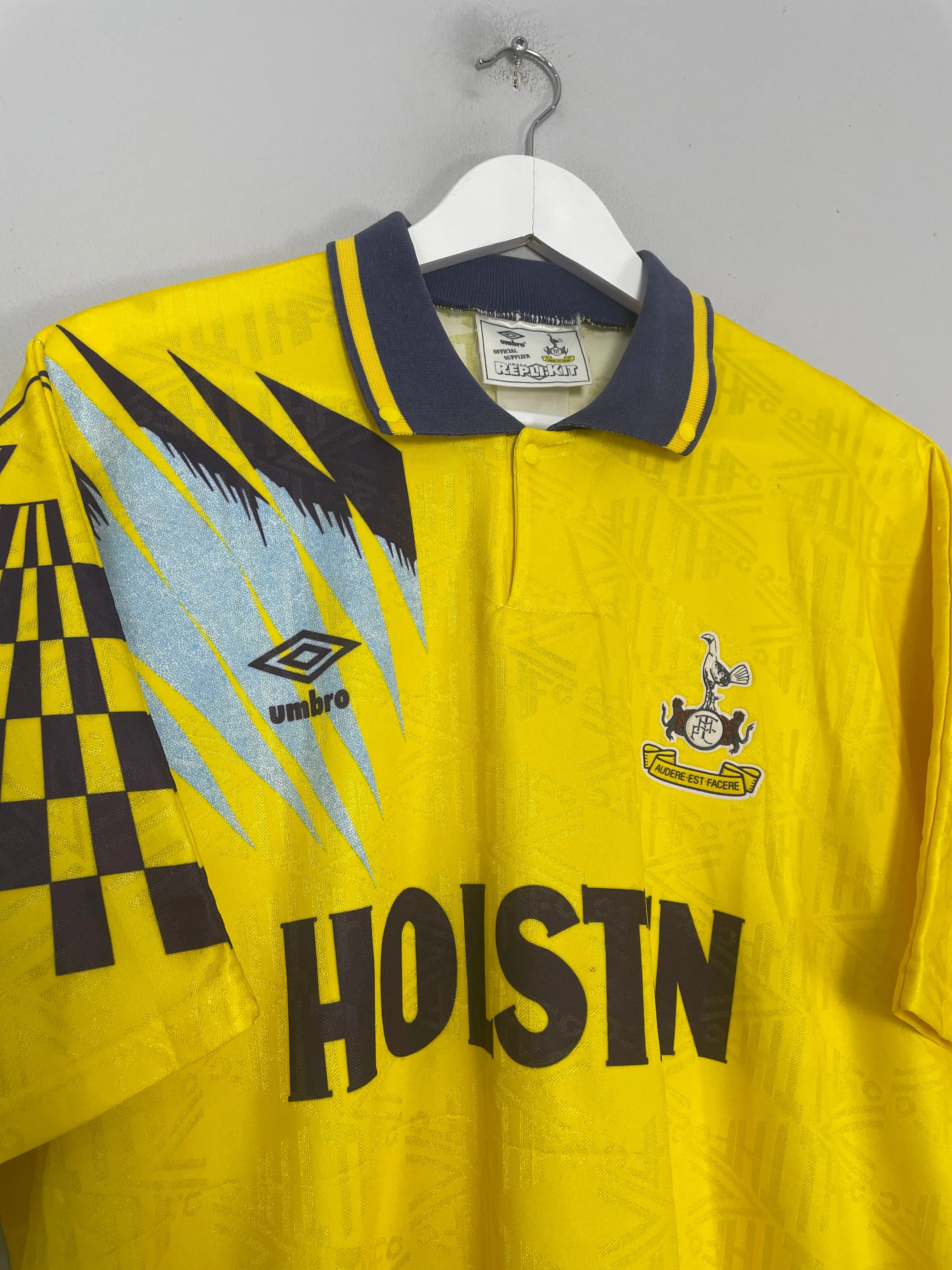 1991/95 TOTTENHAM AWAY SHIRT (XL) UMBRO