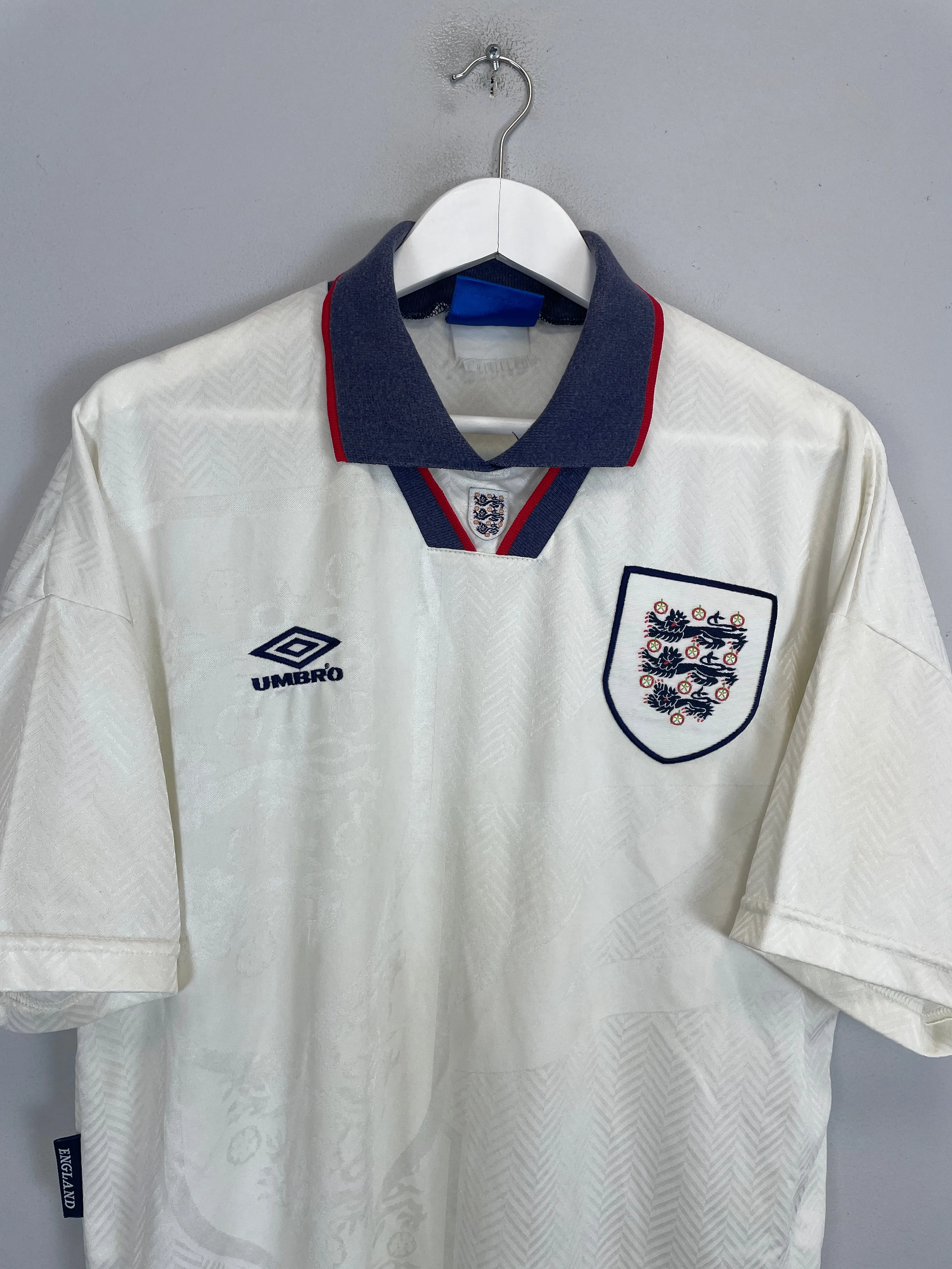 1993/95 ENGLAND HOME SHIRT (XL) UMBRO