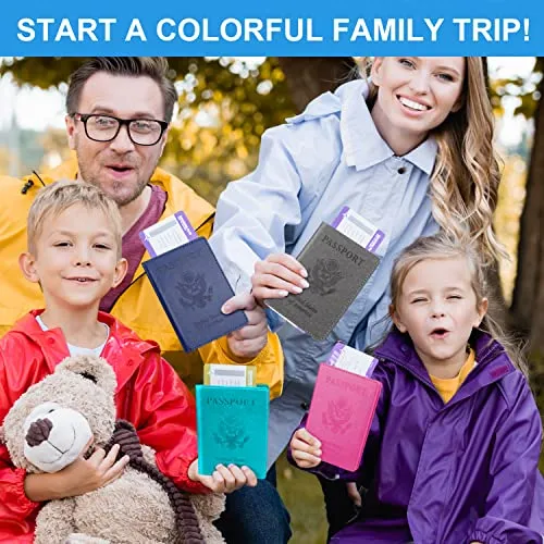 2 Pack Passport and Vaccine Card Holder Combo Passport Holder