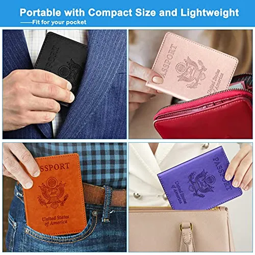 2 Pack Passport and Vaccine Card Holder Combo Passport Holder