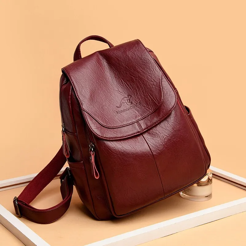 2022 New Fashion Casual School Bags Quality Retro Women Backpack Shoulder Bag