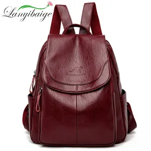 2022 New Fashion Casual School Bags Quality Retro Women Backpack Shoulder Bag