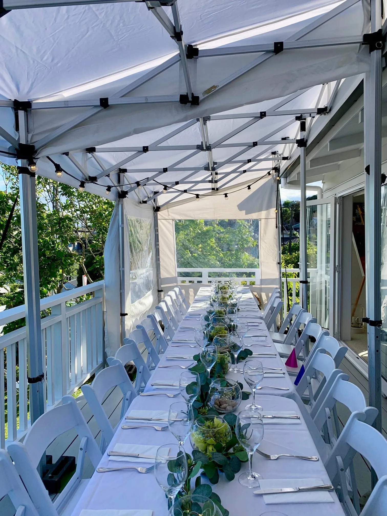 2x4m KNE Awning Includes x 3 Clear window Walls