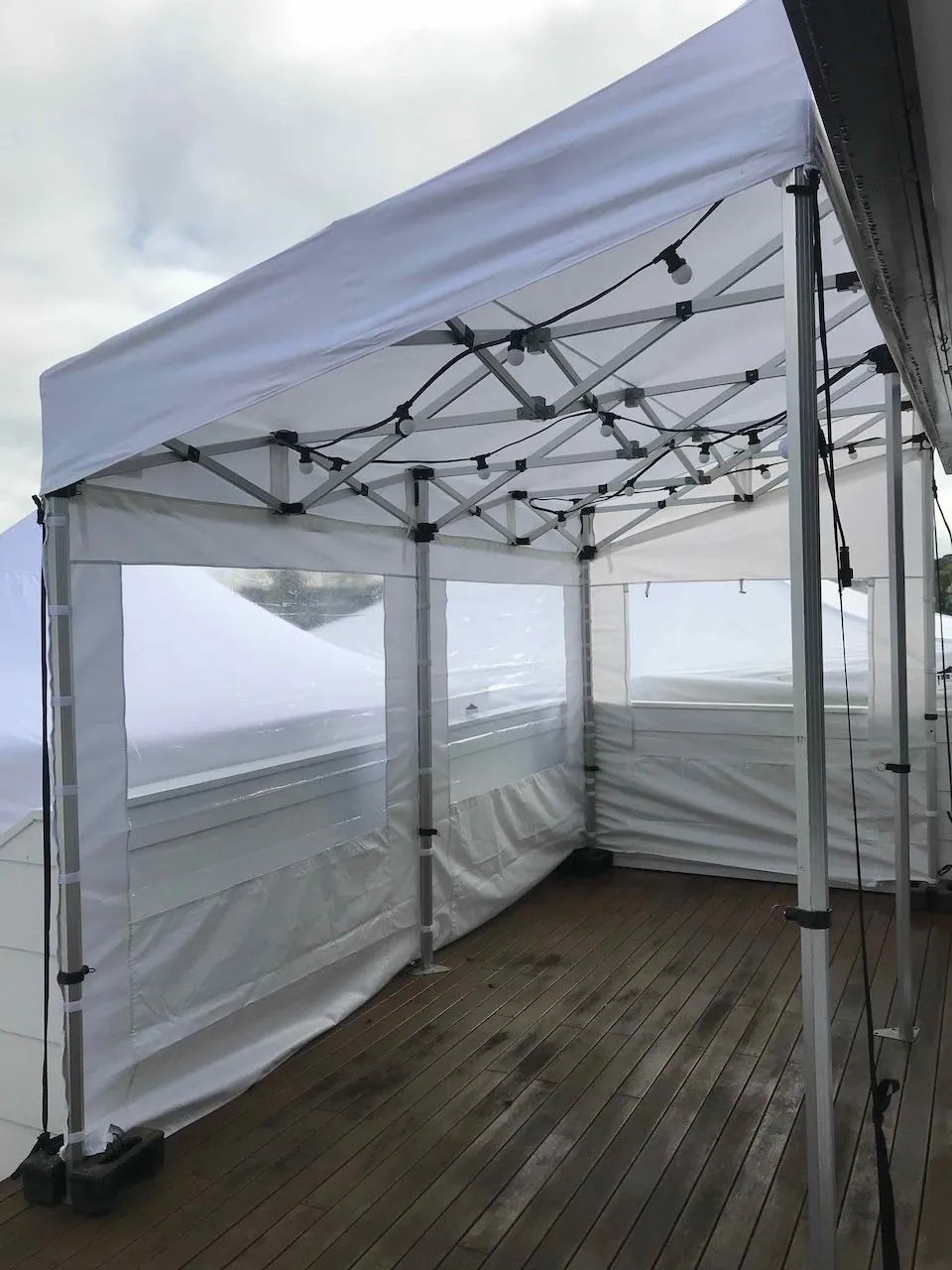 2x4m KNE Awning Includes x 3 Clear window Walls