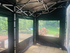 2x4m KNE Awning Includes x 3 Clear window Walls