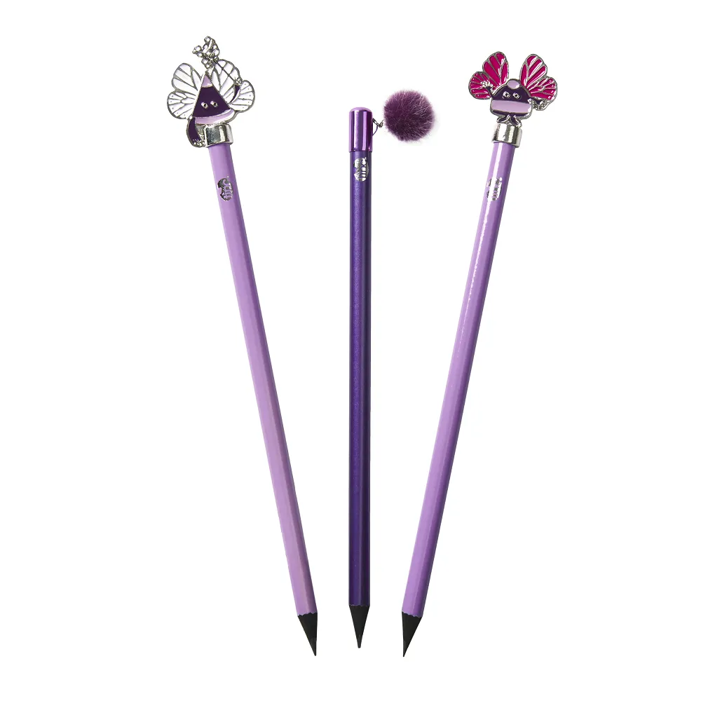 3 Topper Pencils - Purple