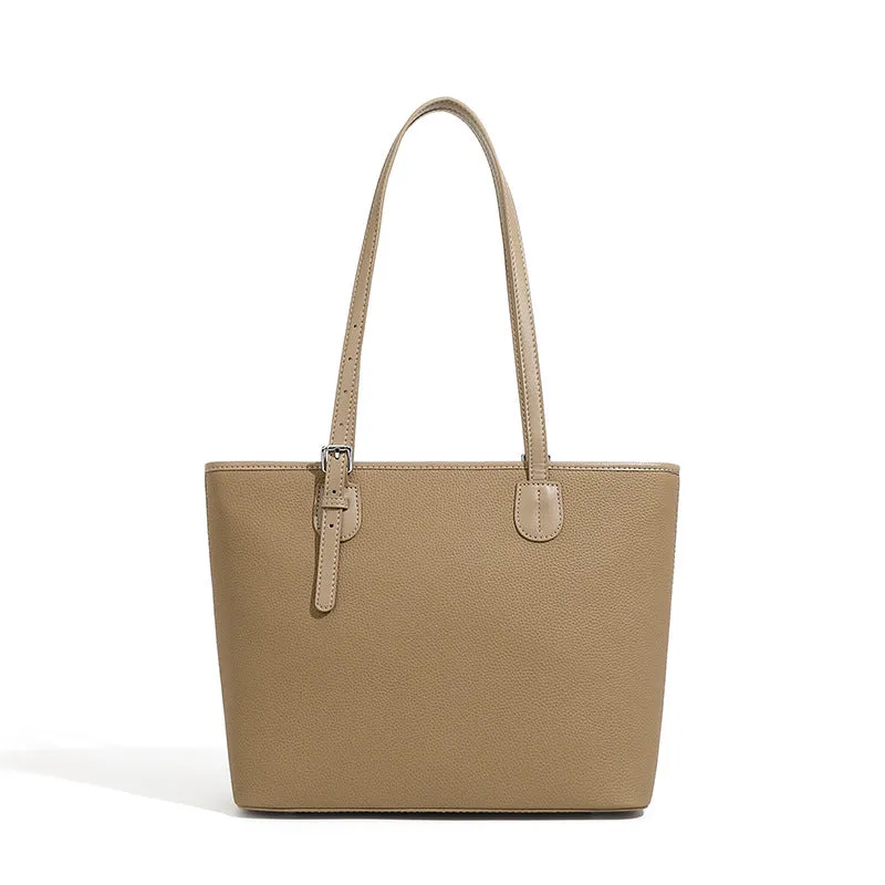 30CM Elephant Grey large Capacity Versatile One Shoulder Bucket Tote Bag 2918