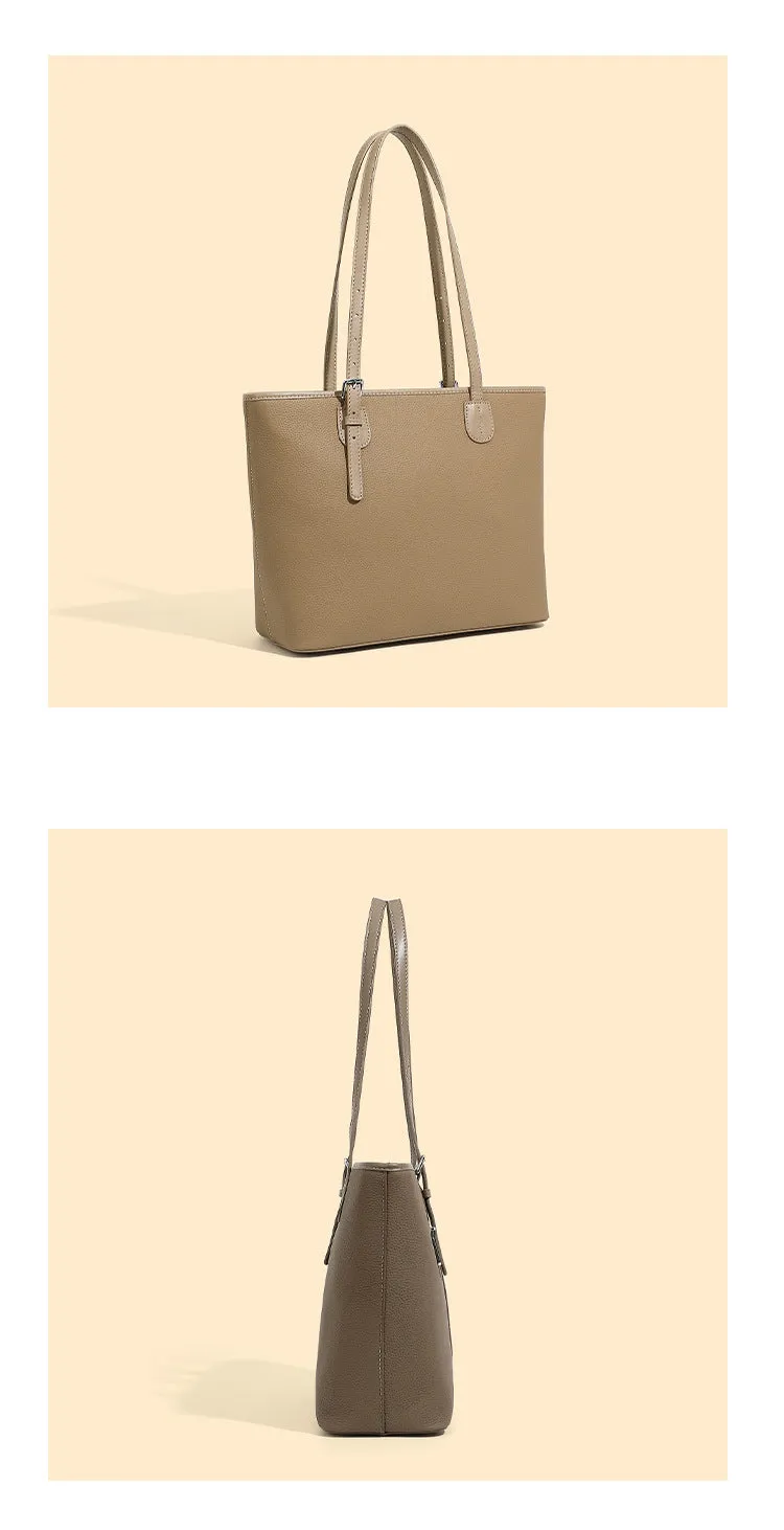 30CM Elephant Grey large Capacity Versatile One Shoulder Bucket Tote Bag 2918