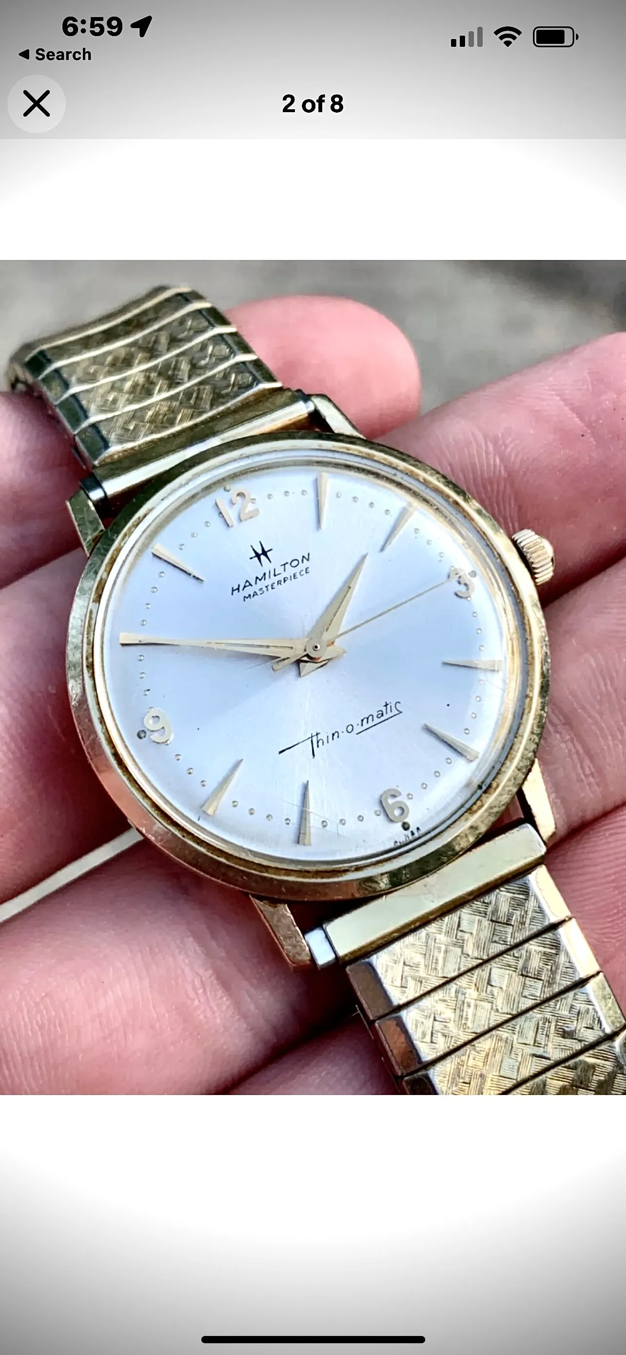 #319 VTG 10k GF HAMILTON MASTERPIECE THIN-O-MATIC MEN’s WRIST WATCH