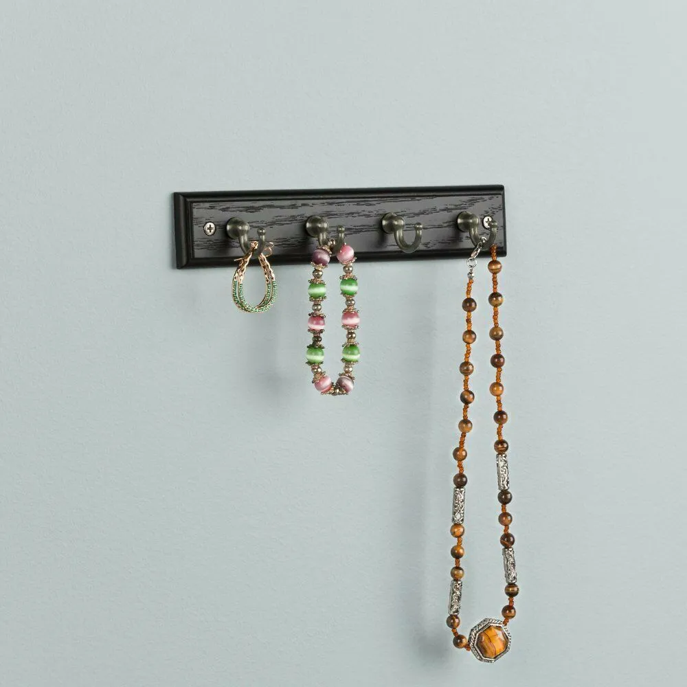 4 Hook Wall Mounted Key Holder Rack for Entryway, Kitchen, Bedroom