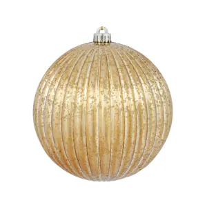 8" Mocha Mercury Pumpkin Ball Shatterproof Christmas Ornament
