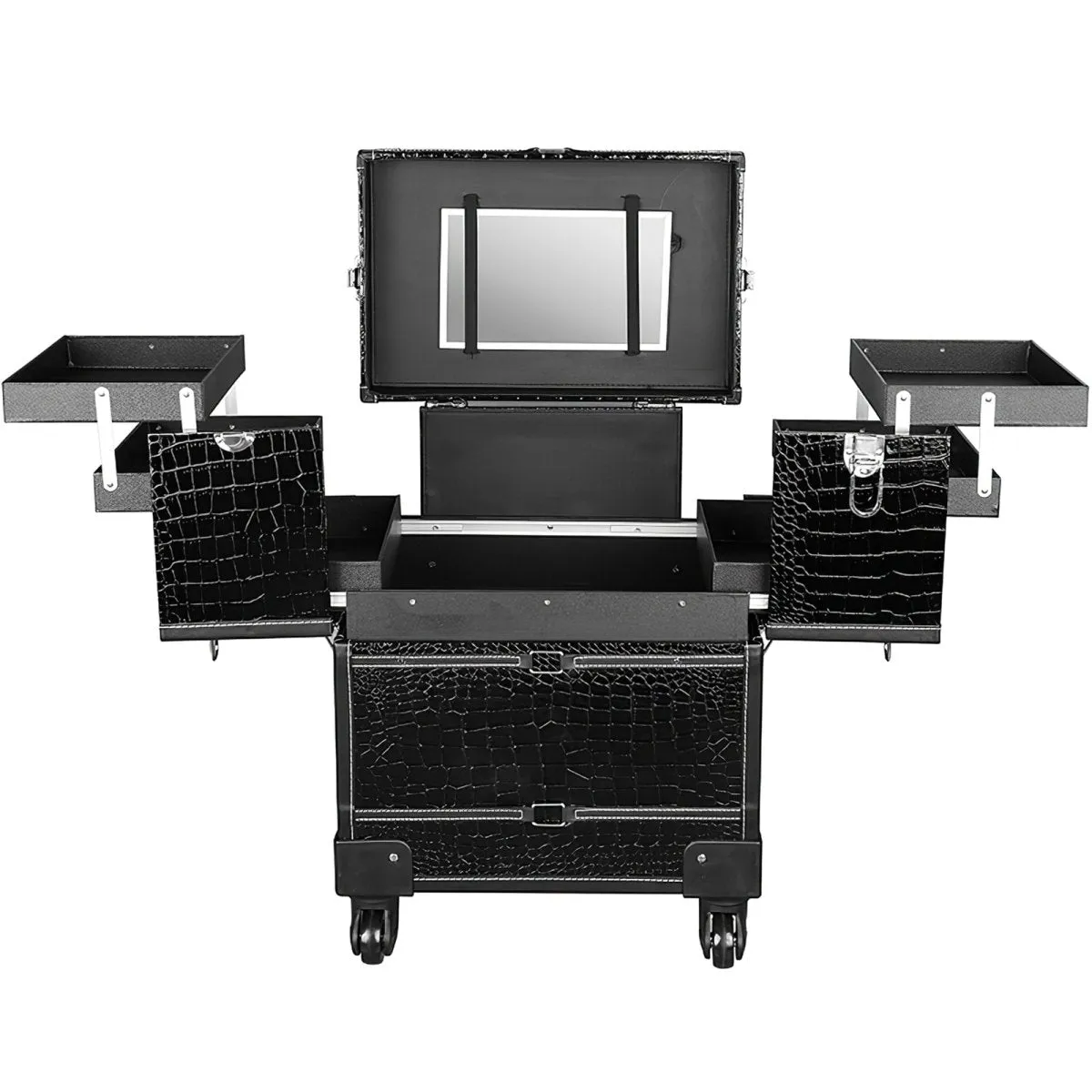 Aluminum Cosmetic Makeup Trolley Case