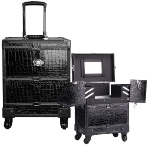 Aluminum Cosmetic Makeup Trolley Case