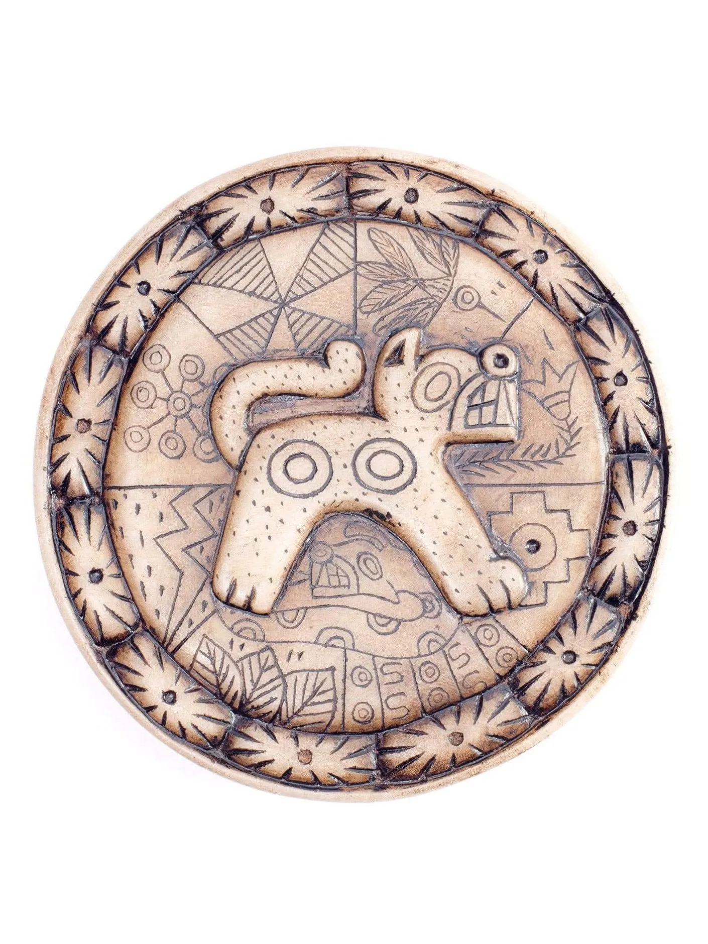 Andean Symbology Tile - Jaguar - Round