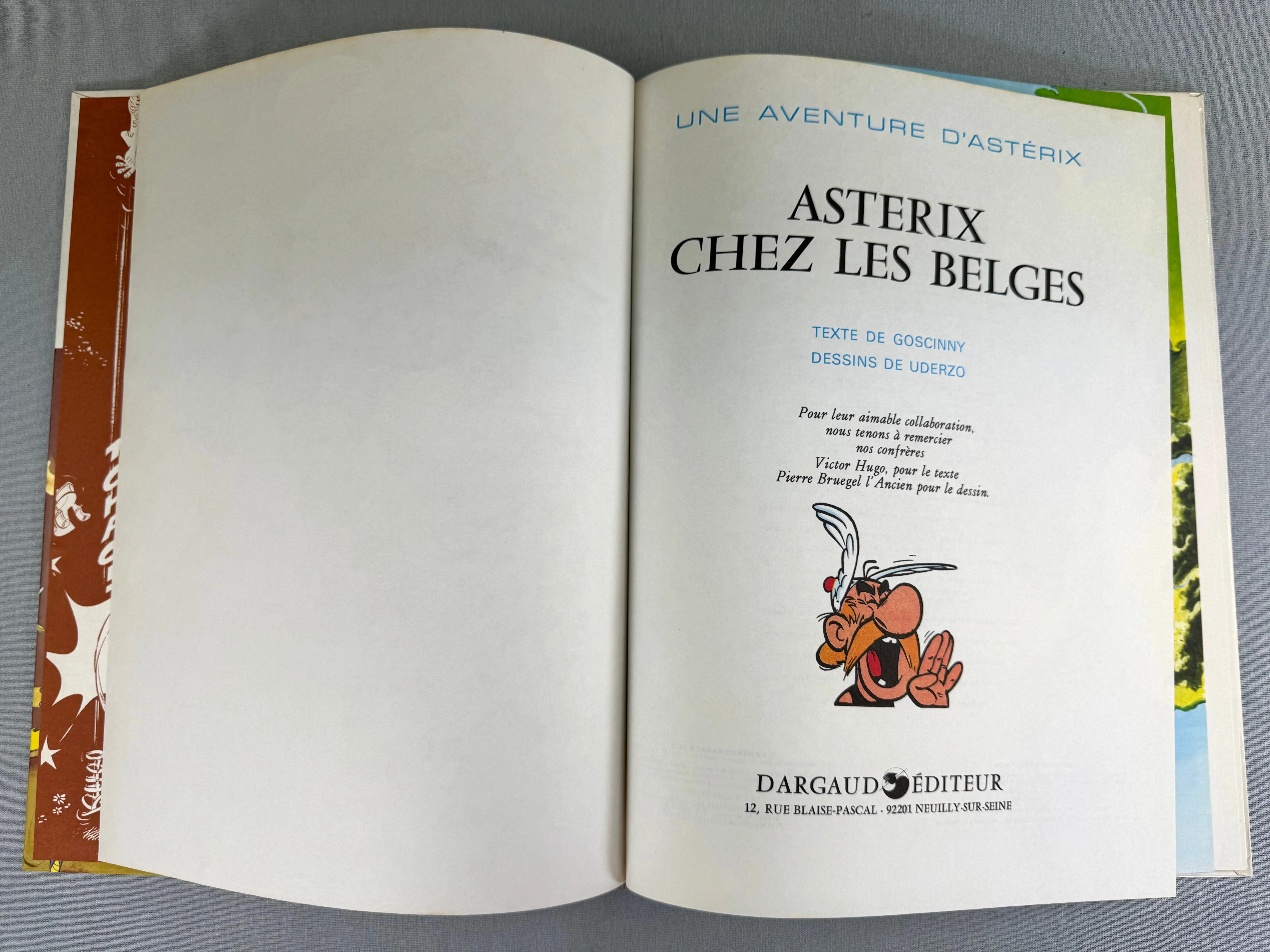 Asterix Chez Les Belges - Dargaud 1979 1st French Edition Rare HB Comic EO