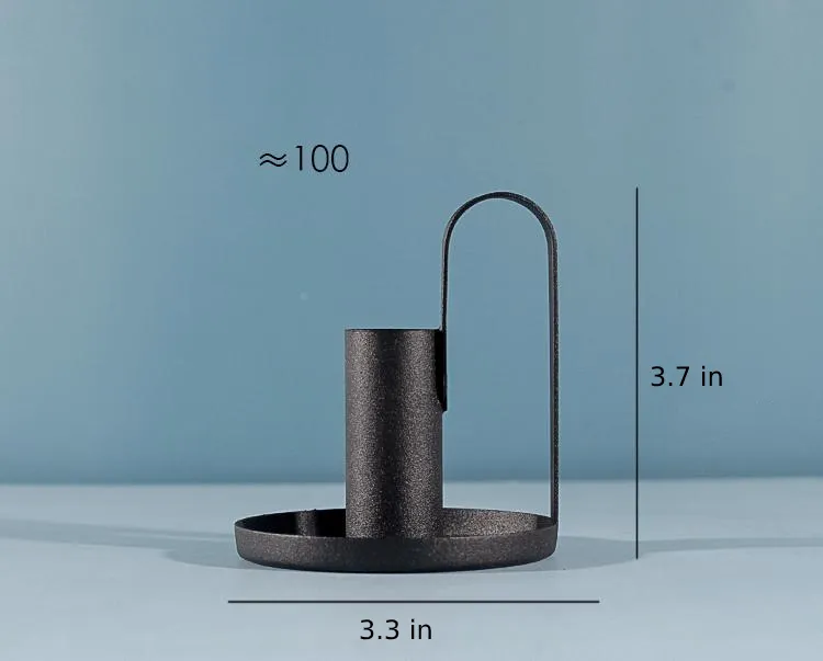 Aurora Black Candle Holder