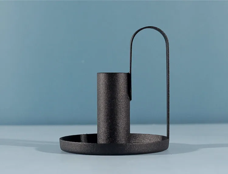 Aurora Black Candle Holder