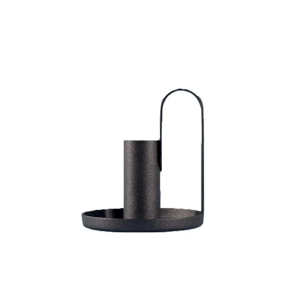 Aurora Black Candle Holder