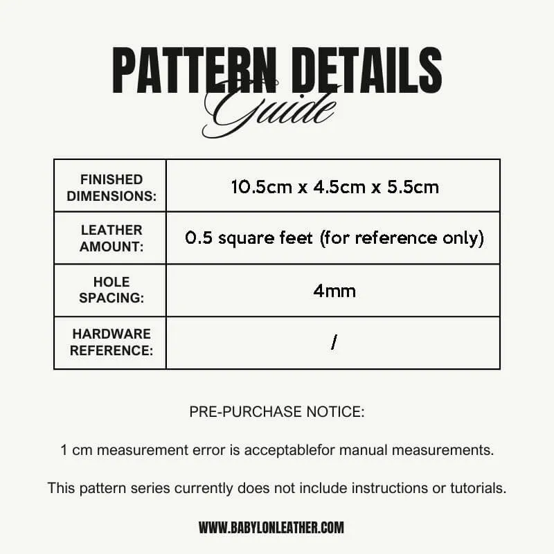 BABYLON™ Business Card Holder Leathercraft Pattern AAB-629