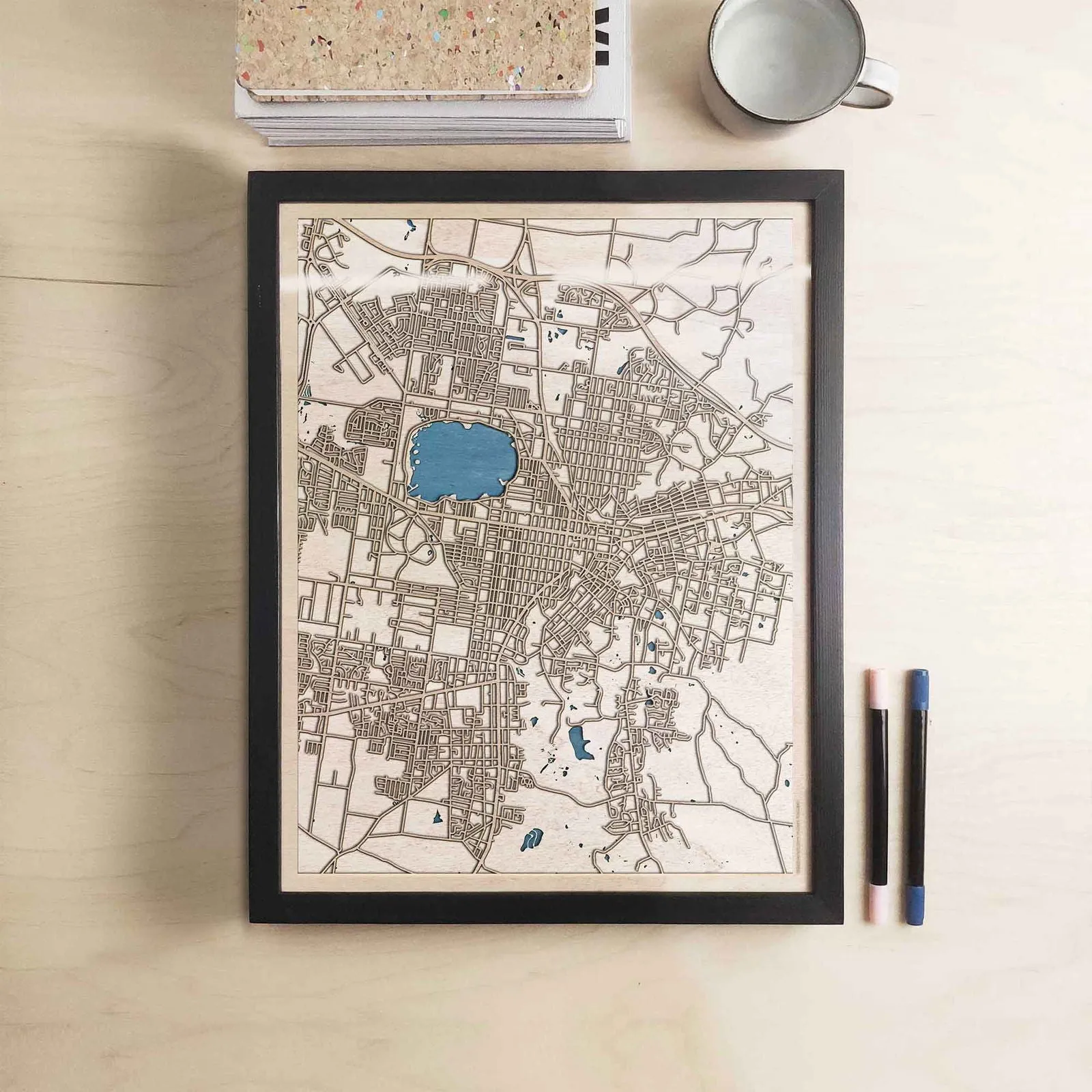 Ballarat Wooden Map