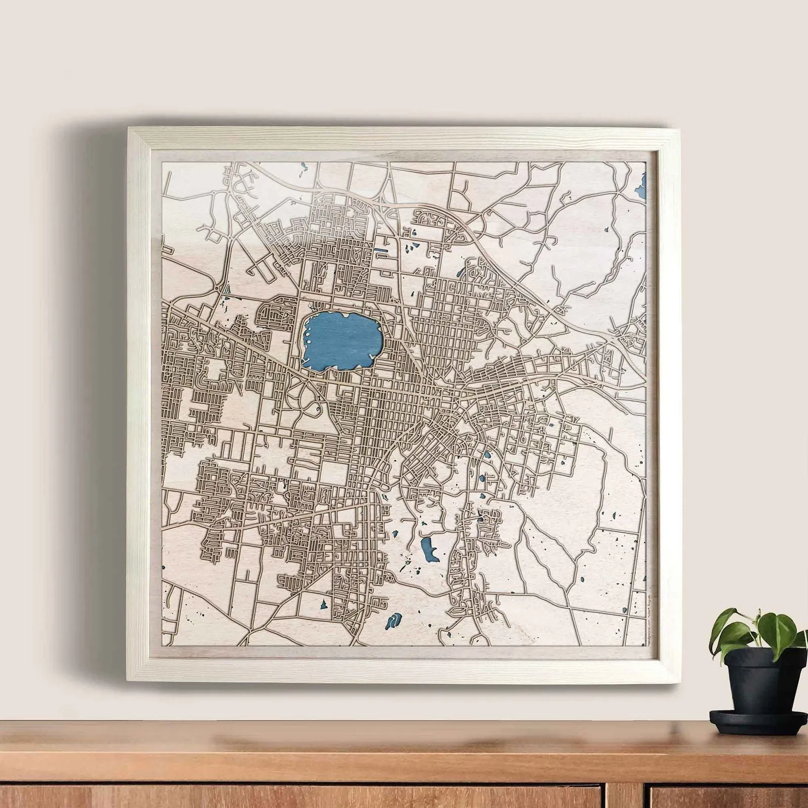 Ballarat Wooden Map
