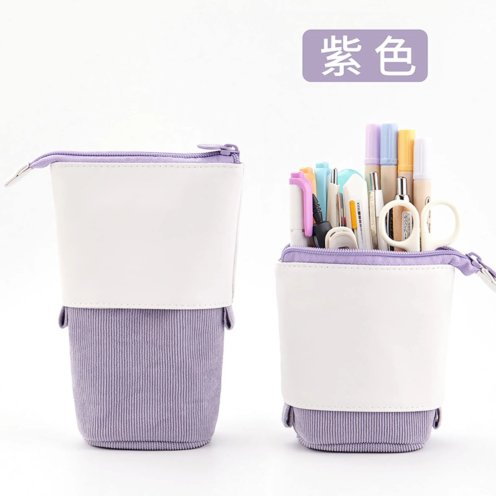 BLACK CAT Retractable Standing Pen Case Pencil Case Retractable Case Storage Case Durable Pen Case | 185mm X 125mm X 85mm X 65mm