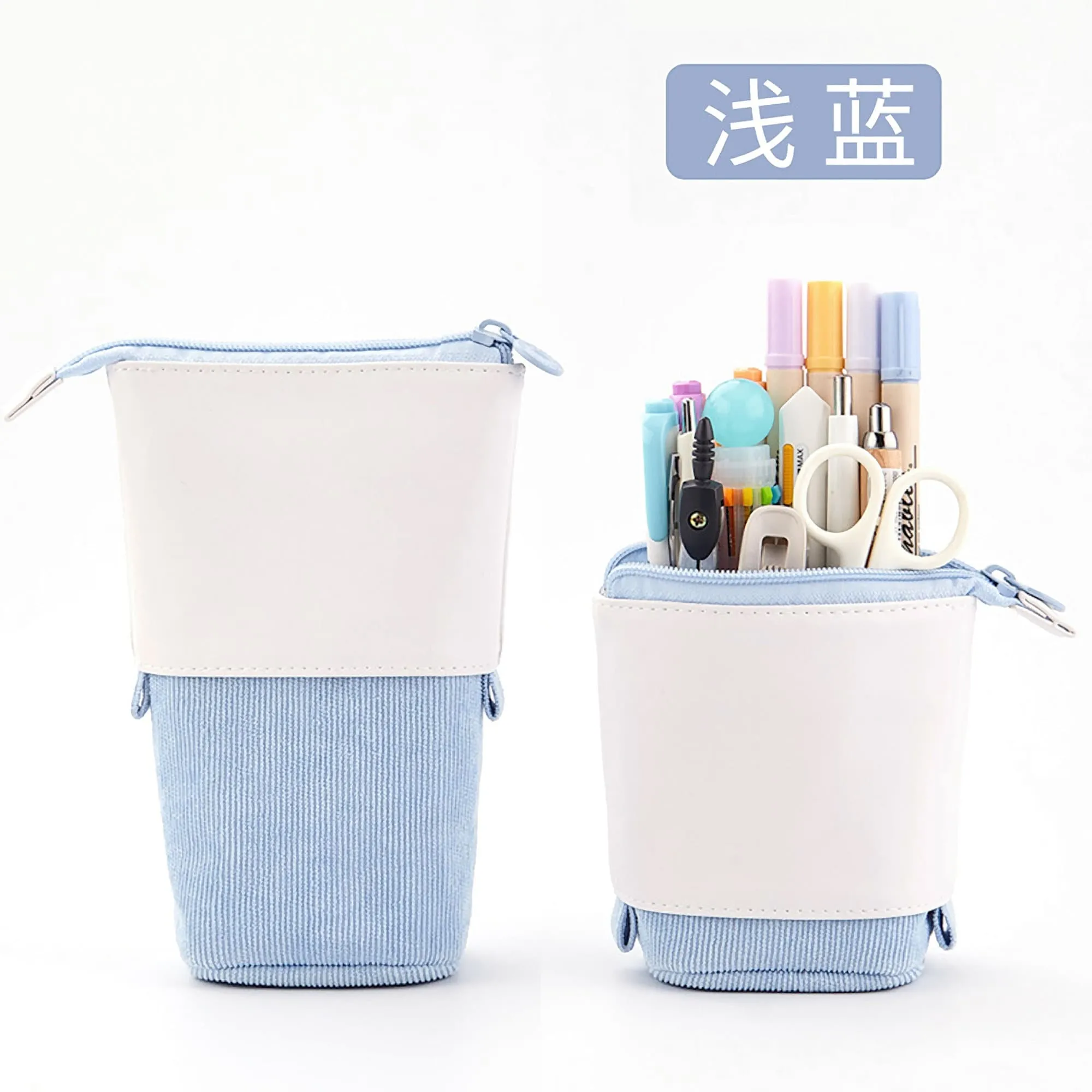 BLACK CAT Retractable Standing Pen Case Pencil Case Retractable Case Storage Case Durable Pen Case | 185mm X 125mm X 85mm X 65mm