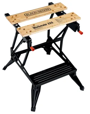 Black Decker WM225 Workbench with One-Handed Clamp, 24 in OAW, 30 in OAH, 13-1/2 in OAD, 450 lb Capacity :EA: QUANTITY: 1