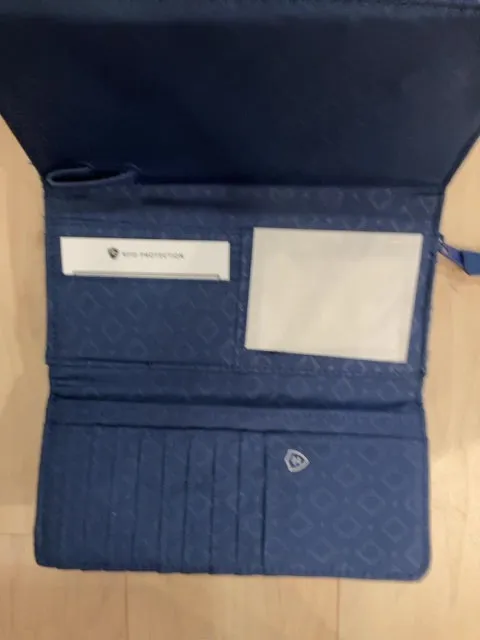 BLUE FLORAL VERA BRADLEY WALLET PURSE