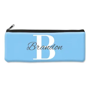 Blue Monogram Pencil Case - Large