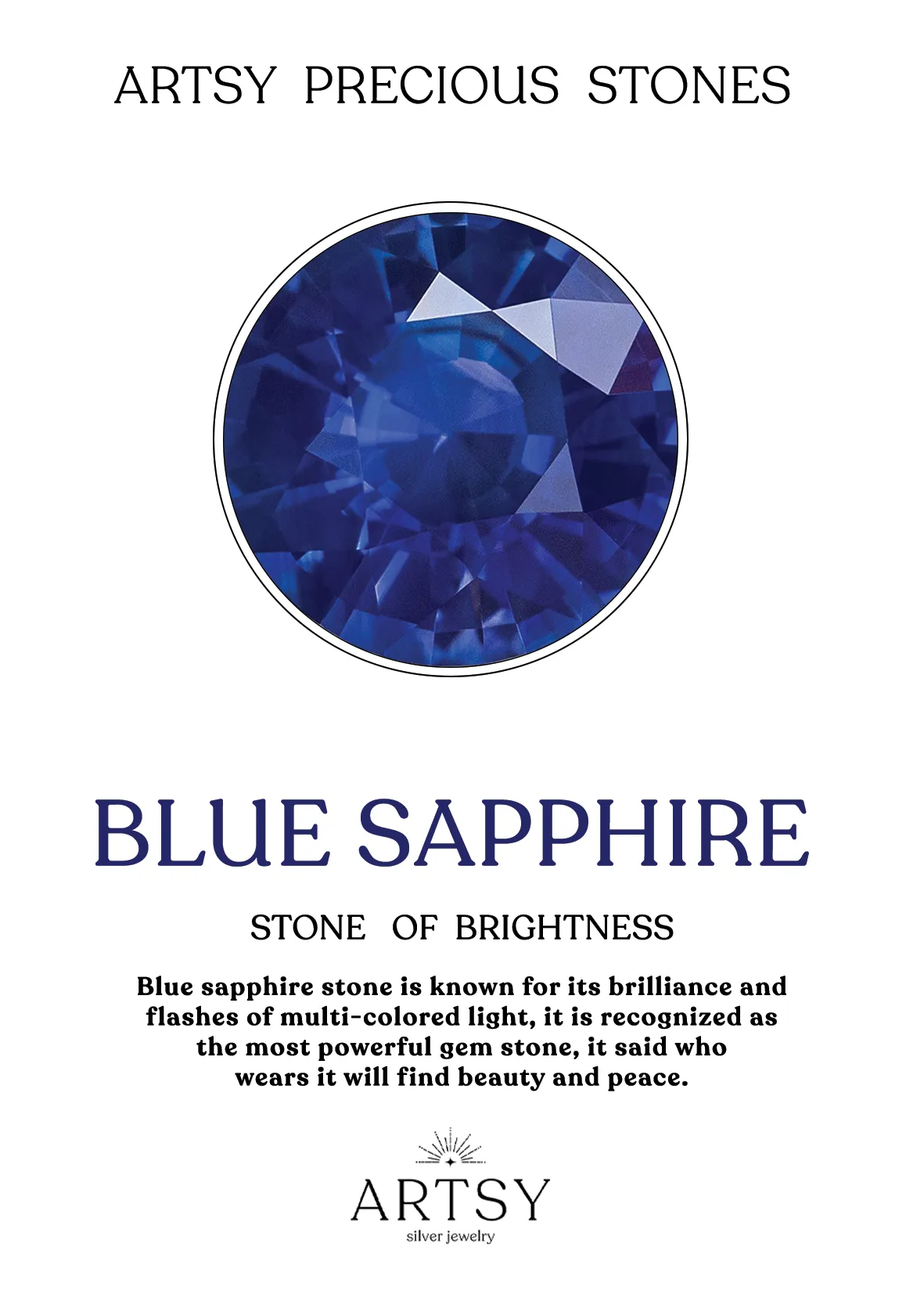 Blue Sapphire Leaves Ring