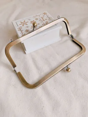 Bronze Metal Purse Frame Clutch Purse Frame 17cm x 6cm