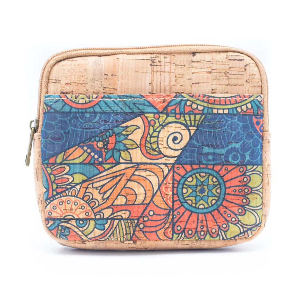 BUY 1 GET 1 FREE: （5units）cork coin purse pattern wallet BAGF-001