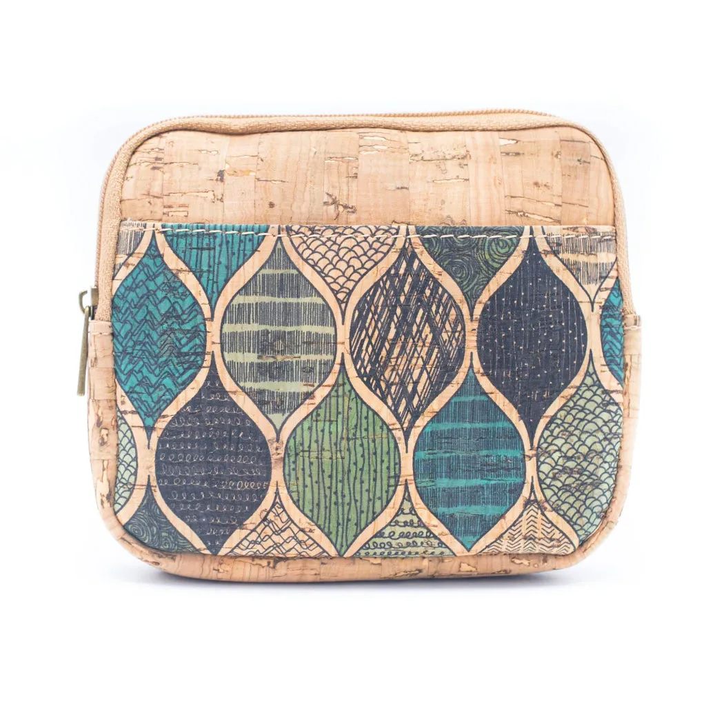 BUY 1 GET 1 FREE: （5units）cork coin purse pattern wallet BAGF-001