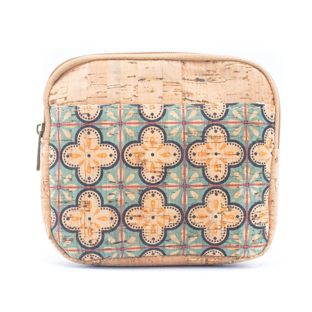 BUY 1 GET 1 FREE: （5units）cork coin purse pattern wallet BAGF-001