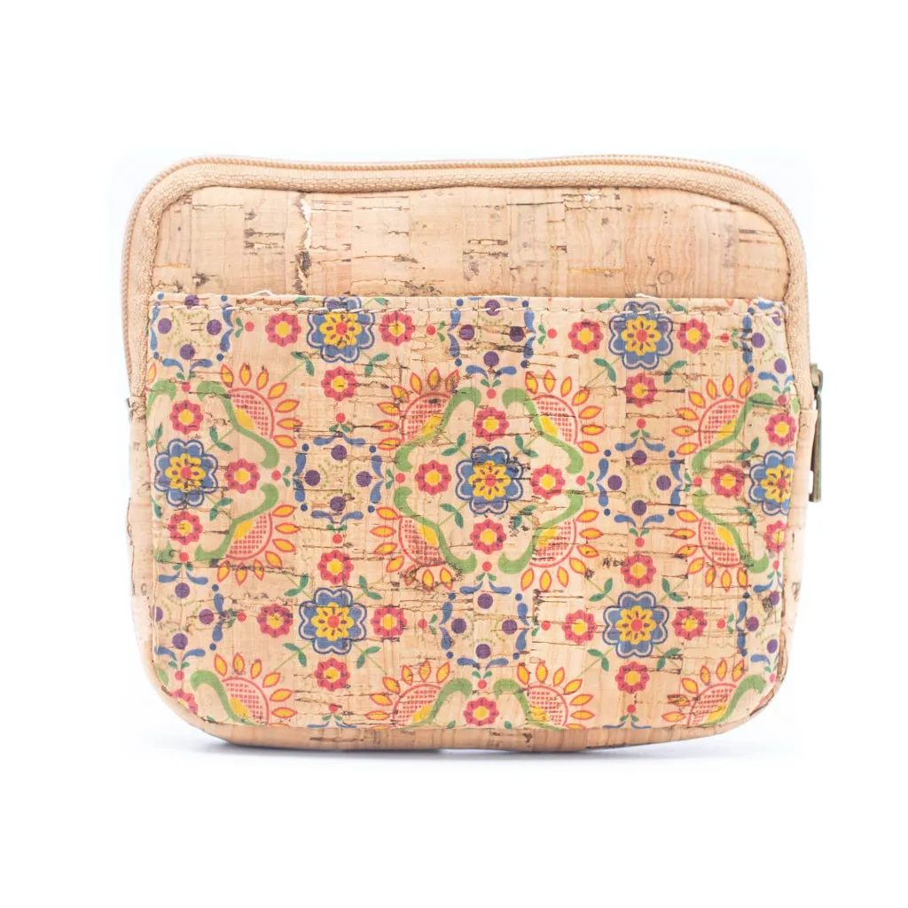 BUY 1 GET 1 FREE: （5units）cork coin purse pattern wallet BAGF-001
