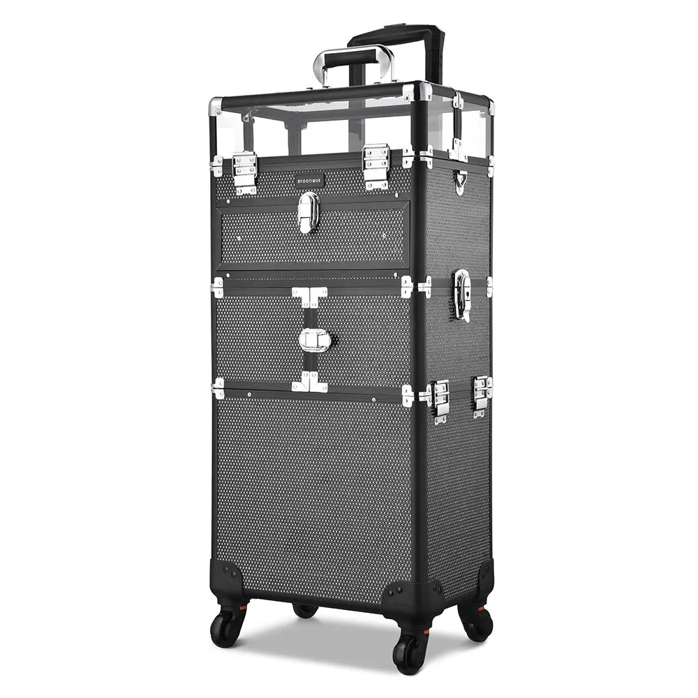 Byootique Rolling Nail Case Makeup Travel Case with Drawer