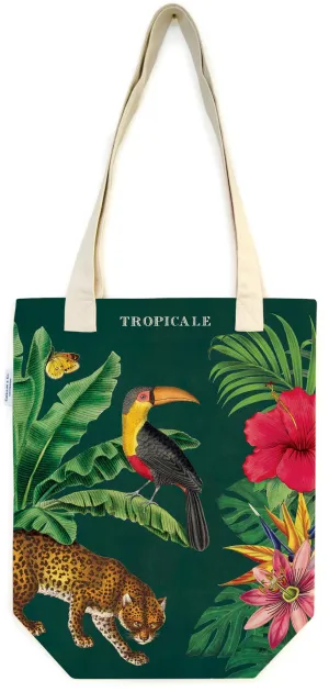 Cavallini - 100% Natural Cotton Vintage Tote Bag - 33x40.5cms - Tropicale