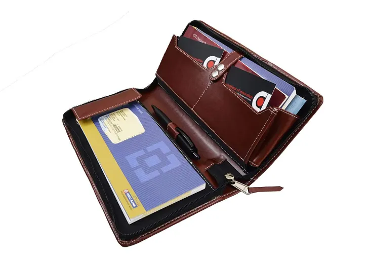 COI Brown Unisex passport holder