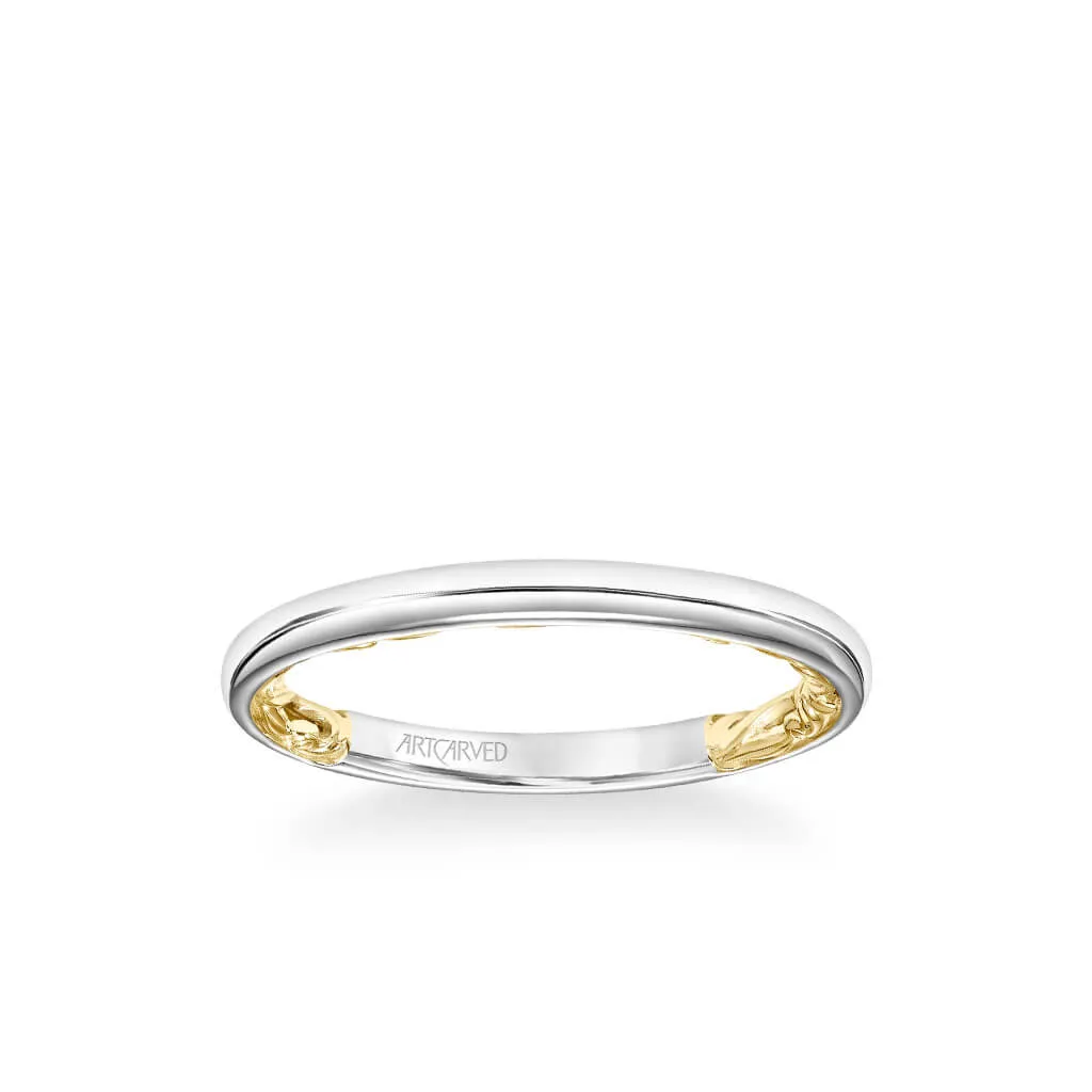 Courtney Lyric Collection Classic Polished Wedding Band