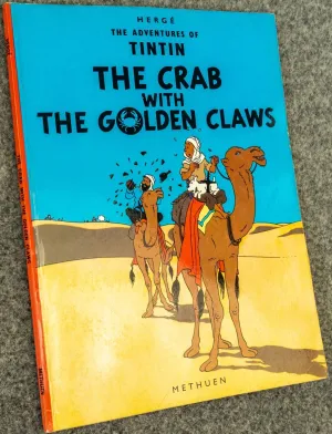Crab with the Golden Claws Methuen 1972 1st UK Paperback Edition Rare Tintin Book Herge