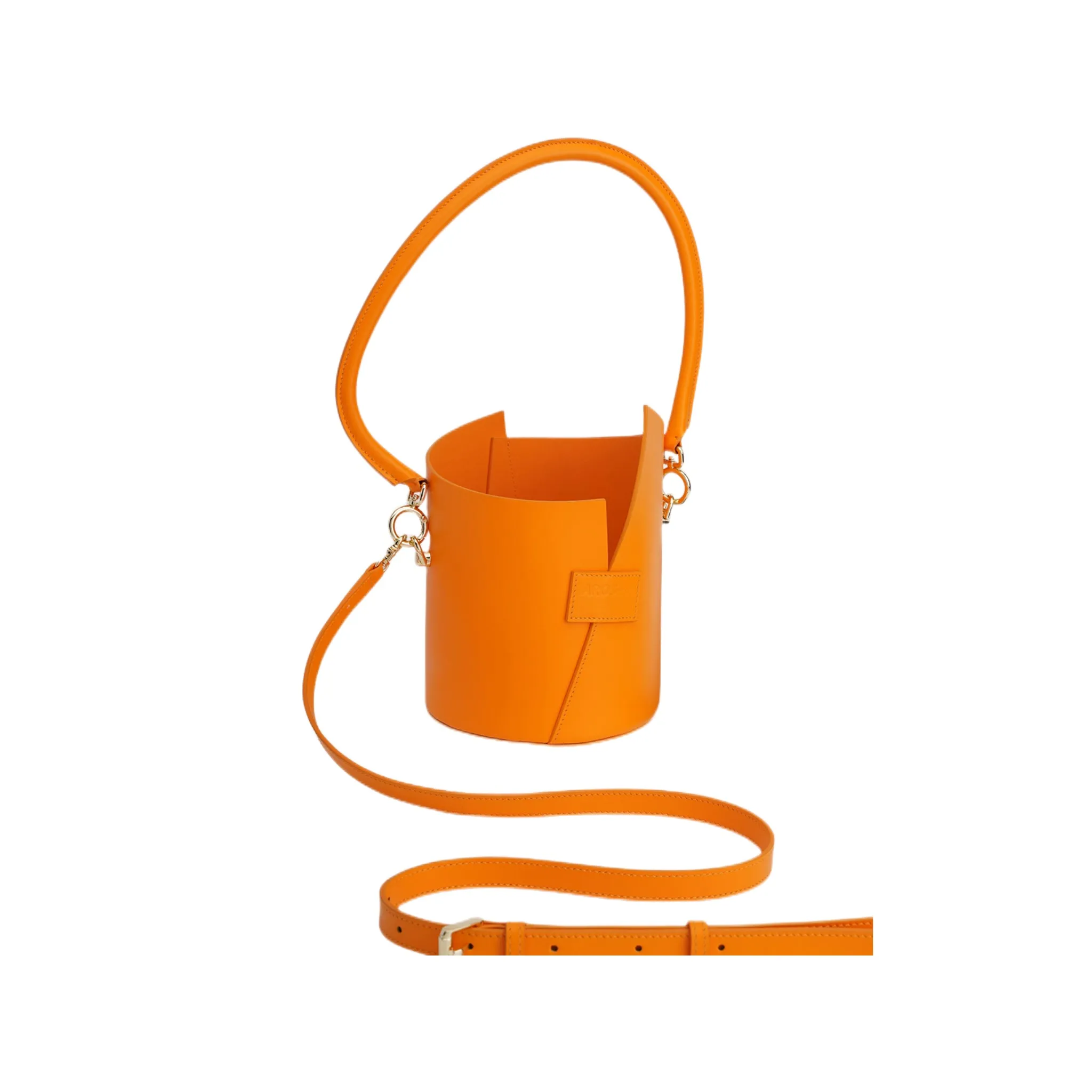 Curved Handle Birkie Bag In Orange