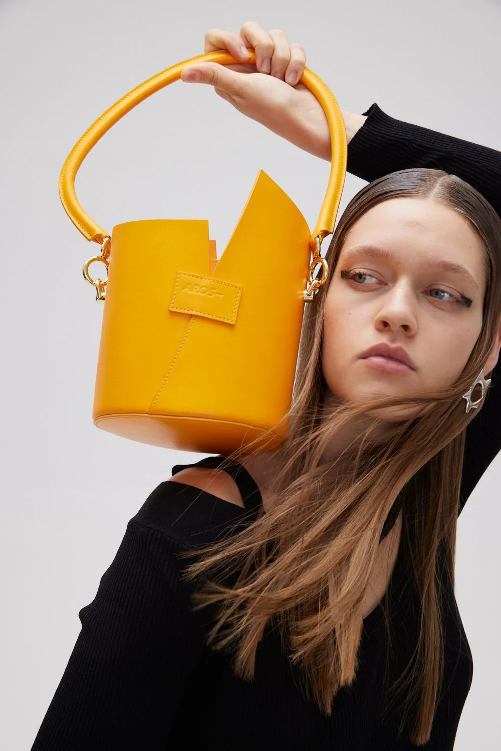 Curved Handle Birkie Bag In Orange
