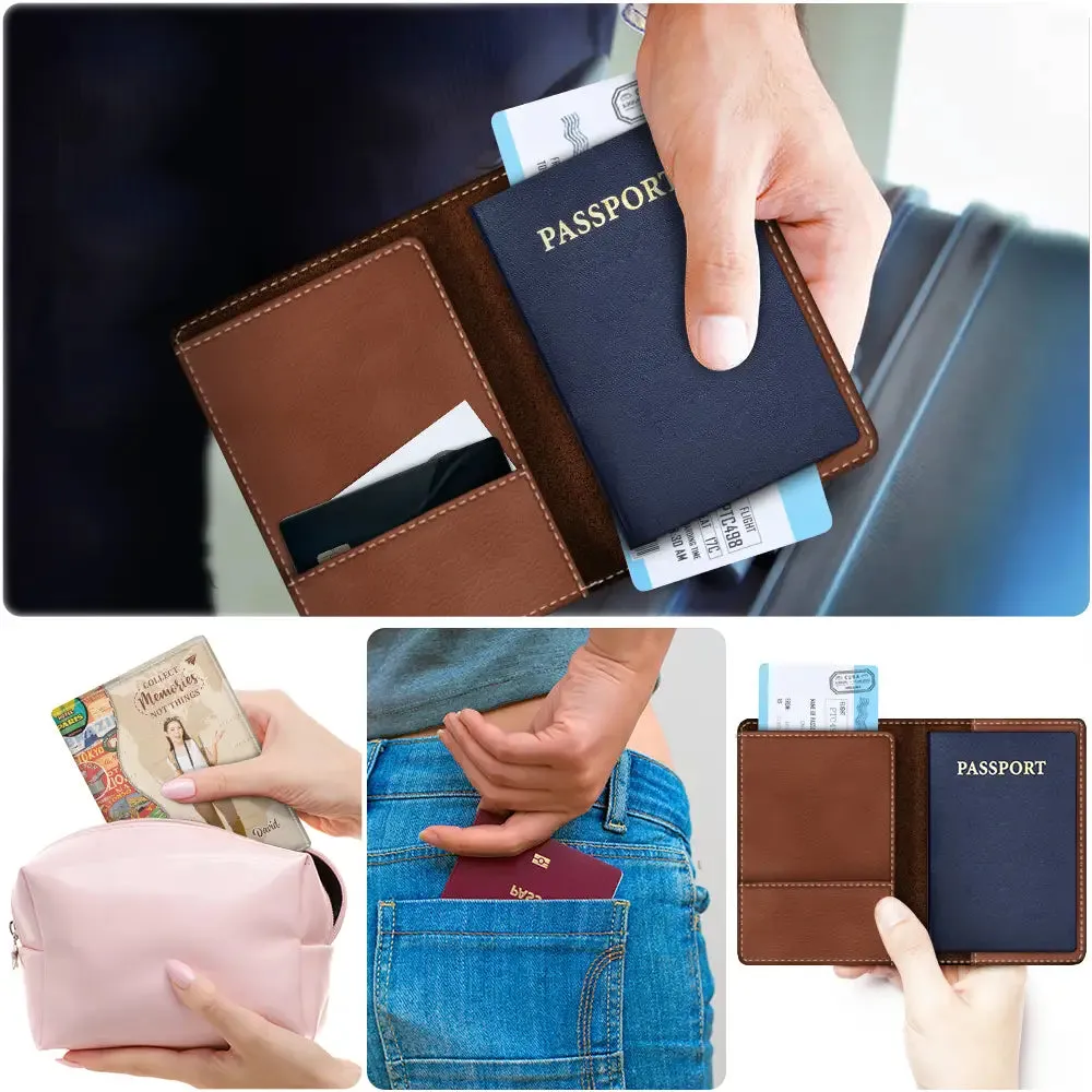 Custom Photo And So The Adventure Begins - Personalized Passport Cover, Passport Holder