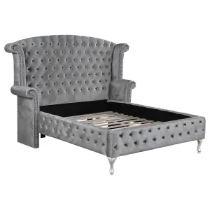 Deanna Bedroom Traditional Metallic Eastern King Bed