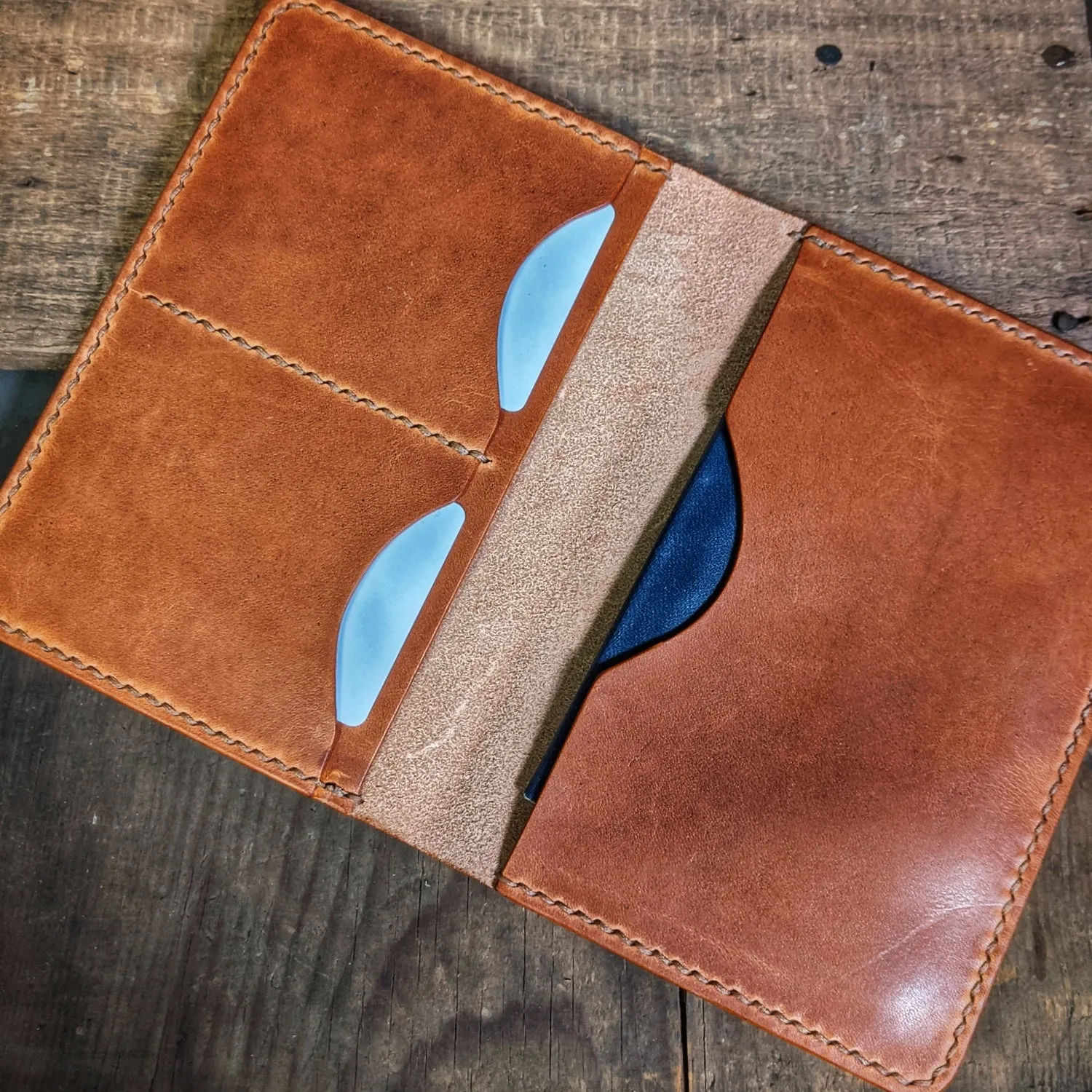 Delaware River - Horween Leather Passport Travel Wallet